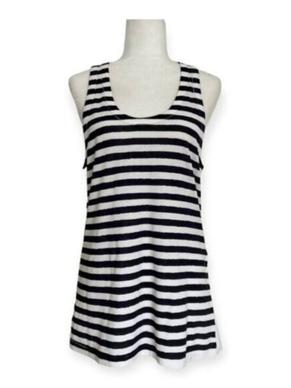 Dolce & Gabbana Striped White Navy Blue Tank Top